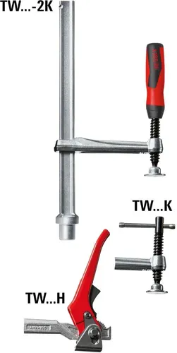 Bessey Werktischspanner TW28-30-12H, 300/120 - Kniehebelspanner mit Hebelgriff und Rastmechanismus für vibrationssicheres Spannen. Ideal für präzises und individuelles Halten von Werkstücken.