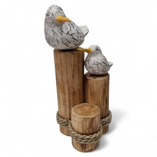 Möwen Dalbe Holzskulptur von Kinaree