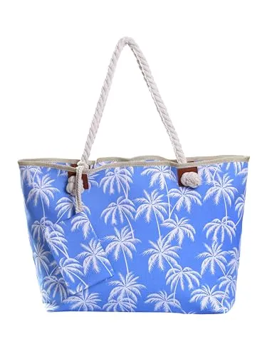 DonDon Badetasche XXL Familie - Strandtasche Damen mit Reißverschluss, großzügiger Stauraum und praktische Extra-Tasche für Kleinteile
