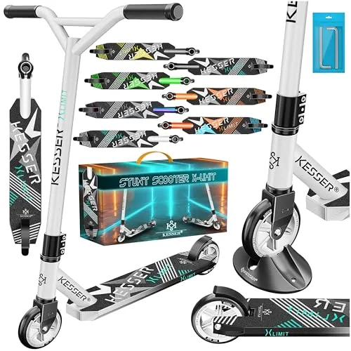 KESSER Stuntscooter X-Limit mit 360° Lenkung in weiß von Kesser