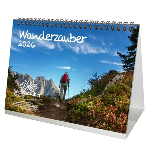 Wanderzauber DIN A5 Tischkalender für 2026 Berge und wandern - Seelenzauber
