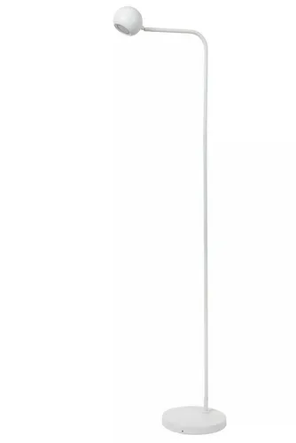 Licht-Erlebnisse Stehlampe ZIMI, LED fest integriert, Warmweiß, LED dimmbar Metall 138 cm hoch Weiß 2700 K warmweiß 45-240 lm