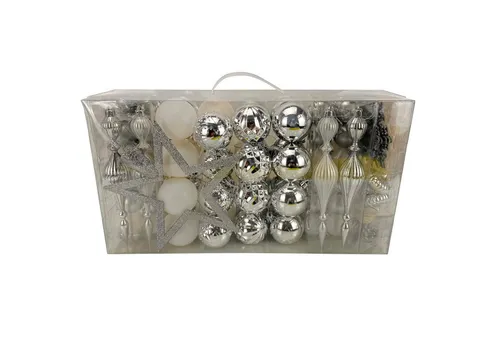 Online-Fuchs Christbaumschmuck Weihnachtsbaumschmuck in silber von Online Fuchs