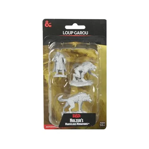 WizKids D&D Nolzur's Marvelous Miniatures: Loup Garou Dungeons and Dragons Unpainted Miniatures, Nicht Definiert