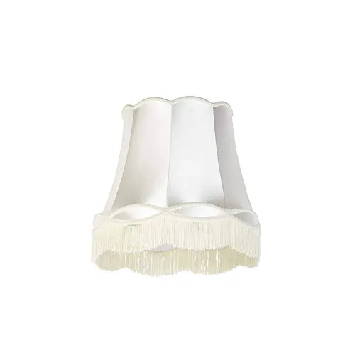 QAZQA Retro Seide Seidenlampenschirm Creme 45I30I44 in beige von QAZQA