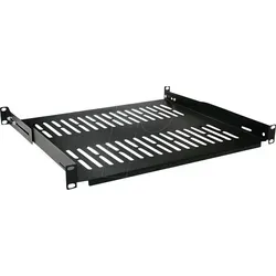 VALUE 26990403 - 19'' Fachboden, schwarz - Zubehör für Schaltschrankgehäuse, max. Tragkraft 25 kg, ideal für 19-Zoll-Schränke und Wandgehäuse ab 600 mm Tiefe