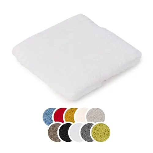 liebling Seiftuch Baumwolle, Serie Frankfurt, 400 gr. / m², 30 x 30 cm, 60 Grad, mit hochw. Borte, saugstark, Farbe: weiß