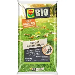 Compo BIO Herbst-Rasendünger 10,05 kg - Bio-Dünger für Rasenflächen mit 3 Monaten Langzeitwirkung, sorgt für tiefgrüne Farbe und stärkt die Zellstruktur für eine bessere Überwinterung.
