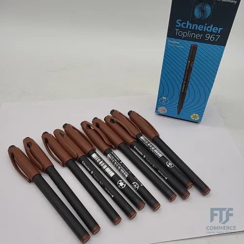 Schneider Topliner 967 Fineliner (Strichstärke 0,4 mm) 10 Stück braun