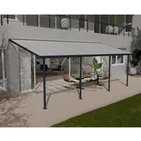 Palram - Canopia Terrassendach 730x295 cm - Außenanbau mit 10 Jahren Herstellergarantie, robustes Metall und einfache Selbstmontage für den perfekten Schutz Ihrer Terrasse.