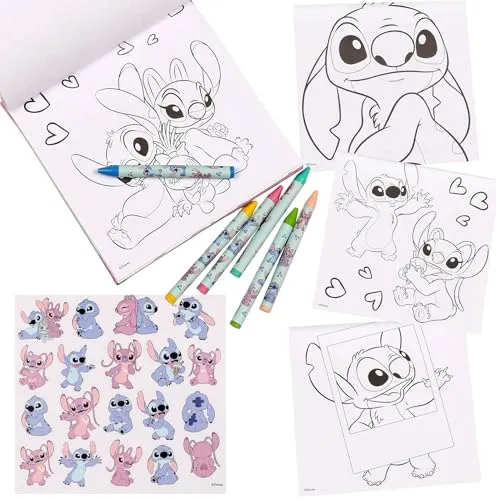 sarcia.eu DISNEY Stitch TRAGBARES MALSET + Malbücher 40 STÜCK + Aufkleber (A)