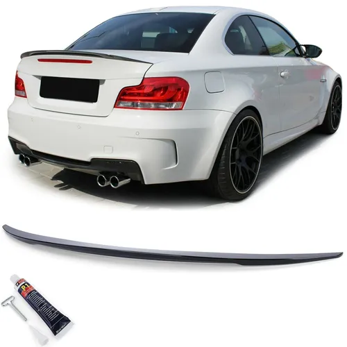 Sport Heckspoiler Schwarz Glanz mit ABE passt für BMW E82 Coupe Facelift 07-13