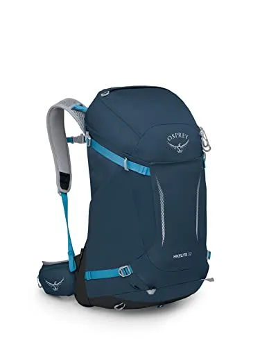 Hikelite 32 Rucksack blau, 32 Liter, Größe M/L - Rucksack für Wanderungen, aus 100% recyceltem Nylon, leicht und umweltfreundlich, ideal für Outdoor-Abenteuer.