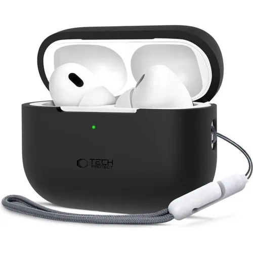 Tech-Protect Silicone Case for Apple AirPods Pro 1 / 2 - Black (Kopfhörer Hülle) (26142-0)