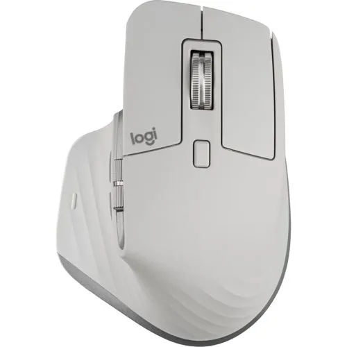 Logitech Mouse MX Master 3S - ergonomische weiße Maus, präzise Steuerung und komfortable Nutzung für lange Arbeitsstunden