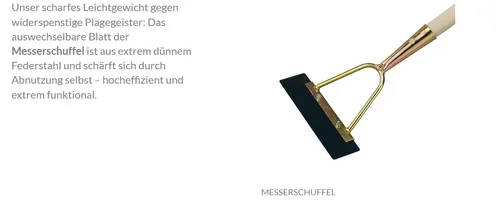 Flora Messerschuffel 20 cm einseitig, ohne Stiel - Hochwertige Messerschuffel aus verzinktem Stahl, ideal für präzises Arbeiten im Garten. Hergestellt in Deutschland für Langlebigkeit und Robustheit.