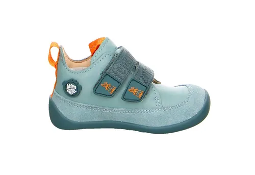 Affenzahn Barfußschuh Leder Buddy mit Klettverschluss - Sneaker für Jungen und Mädchen, ideal für gesundes Wachstum mit flexibler Sohle und hochwertigem Leder. Schnelles An- und Ausziehen dank Klettverschluss und cleverer Rechts-Links Unterscheidung!