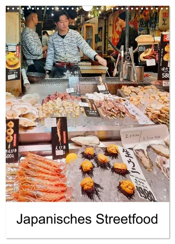 Japanisches Streetfood Wandkalender 2026 - Monatskalender im DIN A3 Format, zeigt die Vielfalt des japanischen Streetfoods und bringt kulinarische Inspiration nach Hause.
