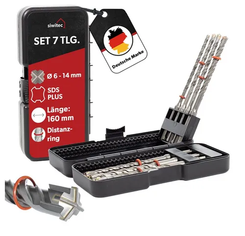siwitec Betonbohrer SDS PLUS Betonbohrer Sets o. einzeln Steinbohrer Bohrset Hammerbohrer