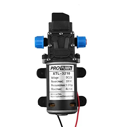 DC 12 V 100 W Hochdruck-Wasserpumpe - Membranpumpen mit 8 l/min und 160 psi, ideal für Wohnmobile, Boote und Bewässerung. Selbstansaugend, energieeffizient und mit automatischer Druckregelung für zuverlässigen Betrieb.