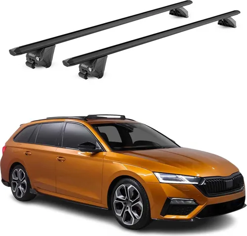 Dachträger Gepäckträger für Skoda Octavia SW NX 2020-2025 - Dachträger & Querstangen aus hochwertigem eloxiertem Aluminium, wasserbeständig und abnehmbar, ideal für vielseitigen Transport mit einer maximalen Traglast von 100 kg.