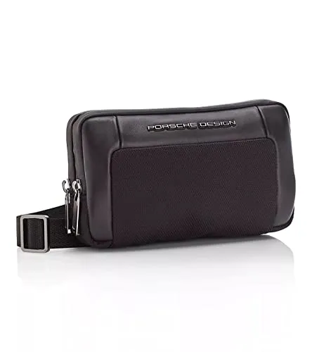 PORSCHE DESIGN Roadster Travel Pouch Umhängetasche - Herren Umhängetasche in Schwarz, wasserabstoßend und verstellbar – ideal für Freizeit und Reisen.
