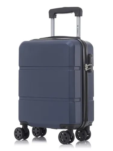 yonsly Trolley Reisekoffer S Dunkelblau mit 4 Rollen - Leichter Hartschalenreisekoffer mit 360°-Doppelrollen für mühelose Mobilität. Robustes ABS-Material schützt Ihre Sachen, während das integrierte Zahlenschloss für Sicherheit sorgt. Ideal für Reisen und den Alltag.