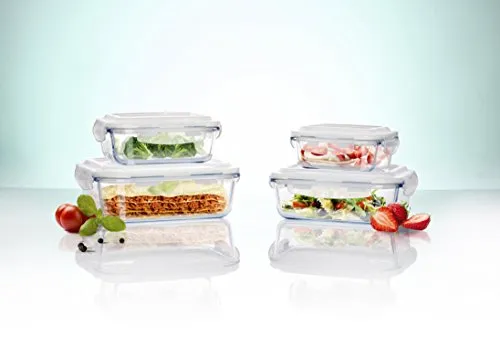 Click´n Store Original Glas Frischhaltedosen-Set, 8tlg., #802250