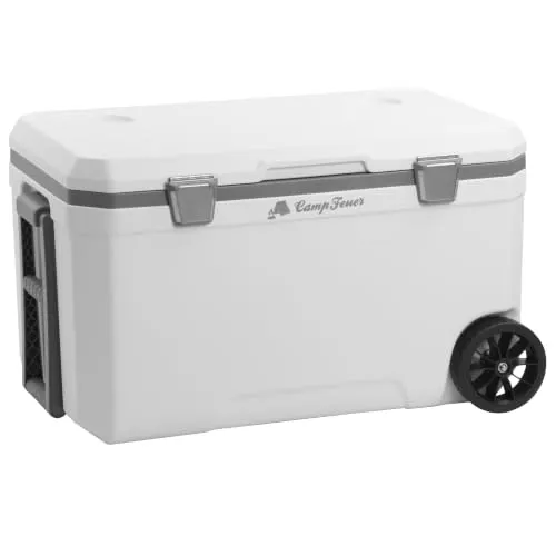 CampFeuer Kühlbox 70 Liter mit Rädern | Praktische Rollkühlbox für Outdoor