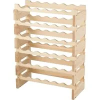 Costway Weinregal Holz für 36 Flaschen - Elegant und Praktisch - Stilvolles Weinregal für 36 Flaschen, aus hochwertiger Waldkiefer gefertigt. Ideal zum Lagern und Präsentieren Ihrer Weinsammlung, mit einfachem Aufbau und stabiler Konstruktion für langanhaltende Freude.