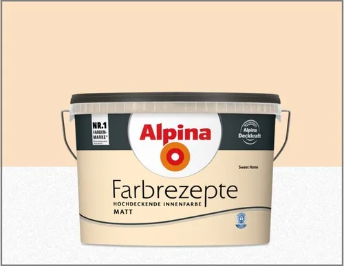 Alpina Farbrezepte 5 Liter Wandfarbe, hochdeckende Farbe, Farbwahl Matt