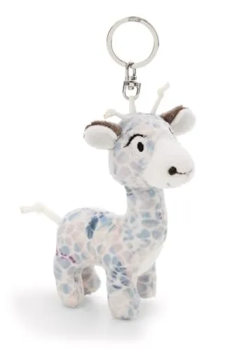 NICI Schlüsselanhänger Giraffe Winny Winterfur 10cm - blau - Treuer-Plüschbegleiter für Rucksack oder Tasche, Schlüsselhalter für klein und Groß | 62403