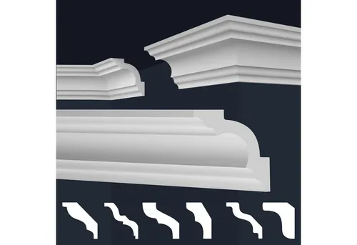 marbet design Stuckleiste E-16, 30 Meter in weiß von Marbet Design