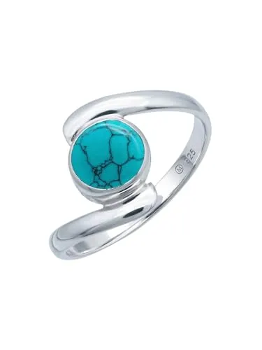 mantraroma 925 Sterling Silber Ring mit Türkis – Handgefertigter Damenring