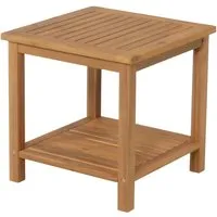 Deluke Gartentisch aus Akazienholz, Braun, 45x45x45 cm, Wetterfest