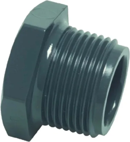 Profec Gewindestopfen PVC-U, 2 Zoll AG, 10 bar, grau