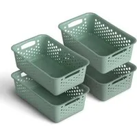 ProHome Aufbewahrungskorb 2L Grün 25 x 16 cm 4 Stück