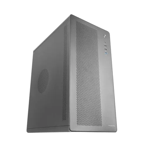 Mars Gaming Tacens AEROM, Micro-ATX-PC-Gehäuse, Robuste Metallstruktur mit Frontgitter, 1x Ultraleiser 120mm-Hecklüfter, Unterstützung für bis zu 3 Frontlüfter, Mini-Tower, USB 3.0, Schwarz