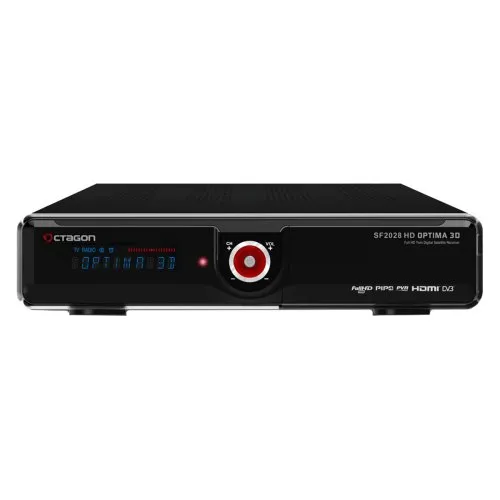 Octagon SF2028 HD Optima 3D Full HD Twin Sat Receiver - TV-Receiver mit Twin DVB-S2 Tunern, 1080p Full HD und 10.000 Programmplätzen – ideal für ein optimales Fernseherlebnis!