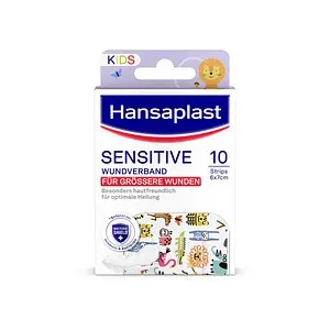 Hansaplast Wundverband Pflaster SENSITIVE KIDS 48709 bunt 60 x 70 mm, 10 St.
