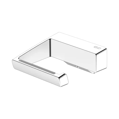 KEUCO Rose Toilettenpapierhalter, ohne Bohren - Toilettenpapierhalter mit starren, offenen Bügel und Rollenbremse. Made in Germany, verchromtes Metall, inklusive Klebeset und Schraubset für flexible Montage.