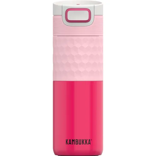 Kambukka Thermobecher 500ml - Isolierbecher ETNA Diva Pink - Thermobehälter mit 3-in-1-Deckel, hält Getränke 9h heiß und 18h kalt, auslaufsicher und spülmaschinenfest – ideal für Pendler und Reisende.