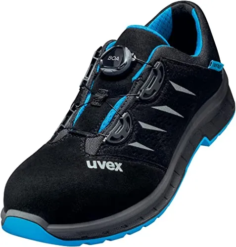 Uvex Sicherheitsschuhe 2 trend S1P mit BOA Fit System - Arbeitsschutz-Schuhe mit blitzschnellem BOA Fit System. Robust, atmungsaktiv und ESD-fähig, ideal für Industrie und Handwerk. Sicherheit durch Stahlkappe und durchtrittsichere Sohle.
