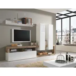 INOSIGN Wohnwand Hamburg Set, 4-teilig in Weiß/Pero von Inosign