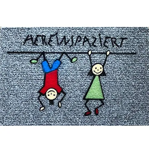 Lako Türmatte - Fussmatte HEREINSPAZIERT lustige Kinder ca 40 x 60 cm