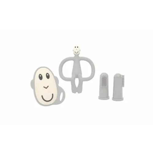 Matchstick Monkey Beißring Starter Set Affe in grau von Matchstick Monkey