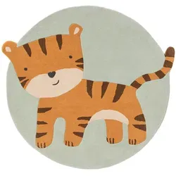 Lytte Kinderteppich, Mehrfarbig, Rund 115x120 cm - Teppiche & Böden, Kinderteppich mit fantasievollen Mustern, ideal für eine gemütliche Wohlfühlzone im Kinderzimmer.