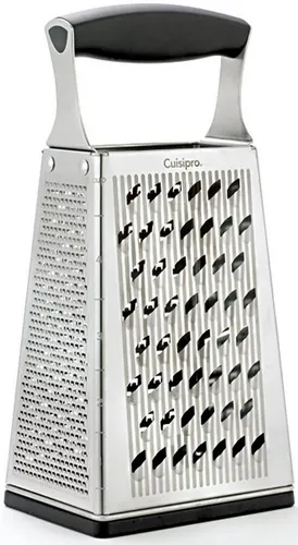 Cuisipro Turmreibe in Silber - 5 präzise Reibeflächen - Reiben & Küchenreiben - Praktischer Helfer mit fünf präzisen Reibeflächen für vielseitige Anwendung in der Küche, ideal für frisches Reiben von Zutaten.