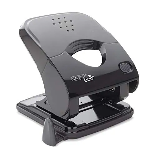 Rapesco 1523 ECO X5-30ps Less Effort 2-Fach Locher, 30 Blatt Kapazität | Schwarz