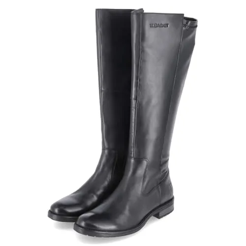 BAGATT Stiefel schwarz 39 EU - Klassischer Stiefel in Größe 39, aus hochwertigem Glattleder, mit praktischem Reißverschluss und 2.8 cm Absatzhöhe, ideal für stilvolle Wanderungen.